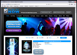 Club List Now Website